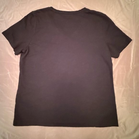 Talbots Black V-neck Short Sleeve Tee Size Large - Picture 3 of 6